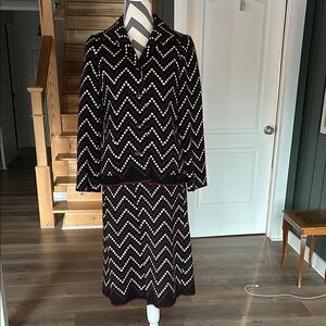 Vintage J. Tiktiner Woven Wool Patterned Suit Size L for Stix, Baer, and Fuller